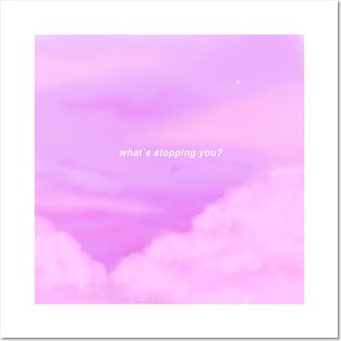 Pink Aesthetic cloud sky Posters and Art